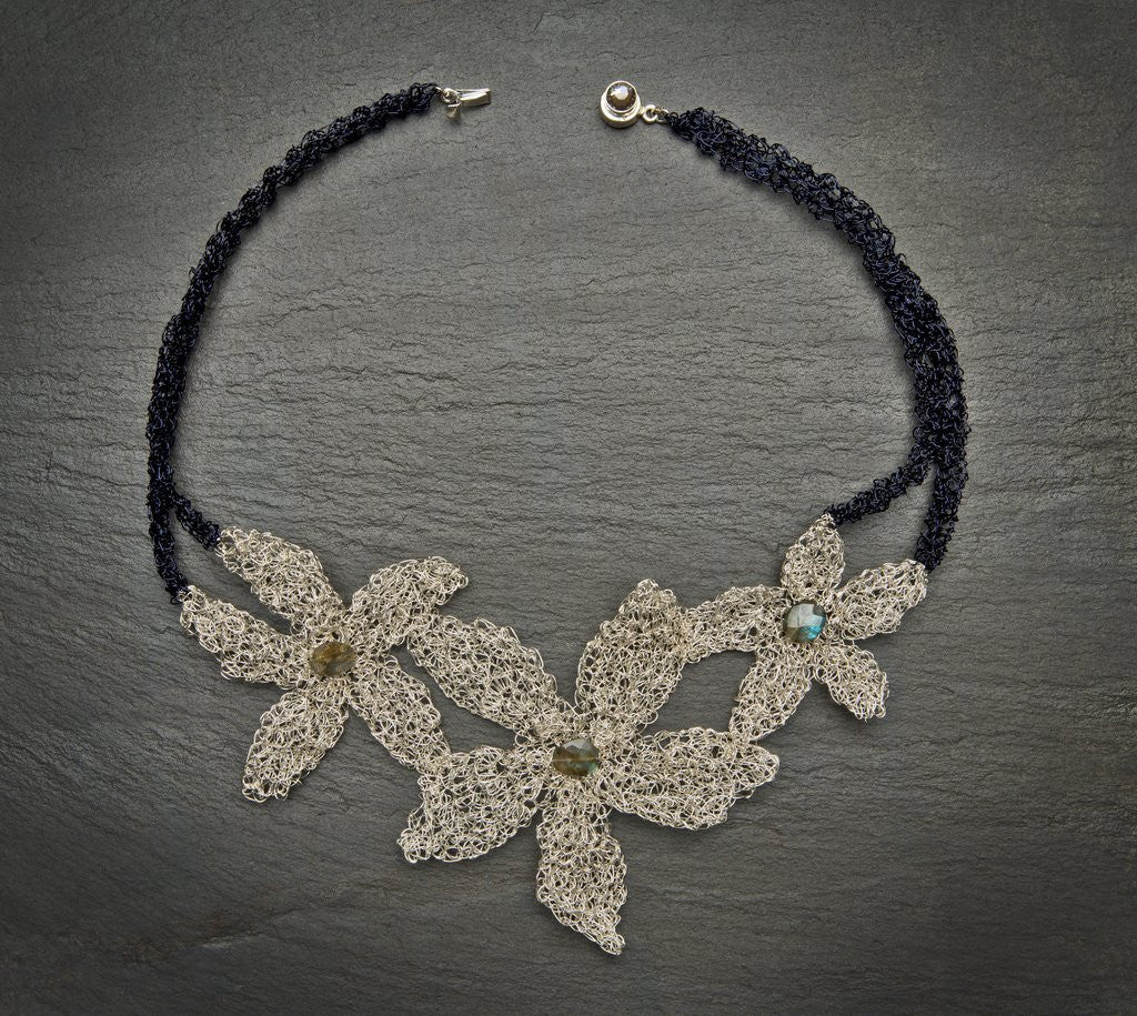 Silver Magnolia Necklace